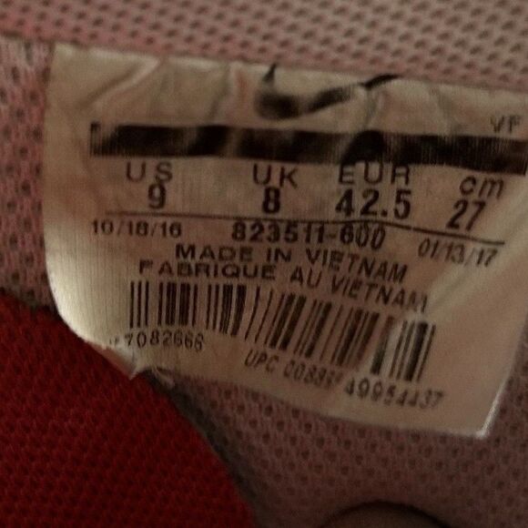 Nike Air Force 1 07 LV8 823511-600 Men’s Size 9 Track Red Pink Iridescent Shoes - Picture 12 of 12